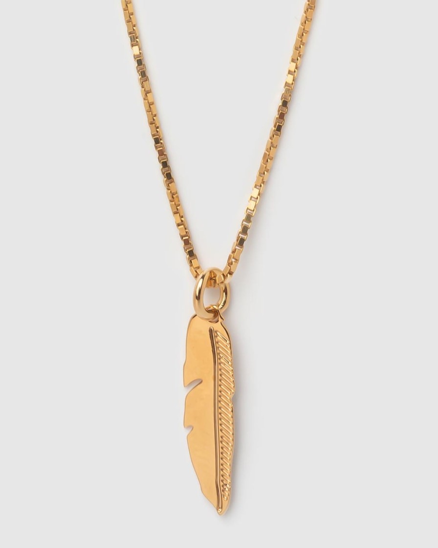 Schmuck Malaika Raiss  | Halskette Feather Ver Et Gold